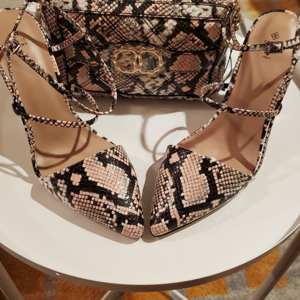 Call It Spring Crocea shoes and matching bag